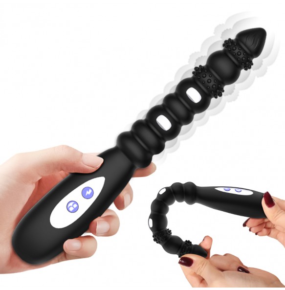 WOWYES - R1 Prostate Massager Electric Shock Anal Vibrator (Chargeable - Black)